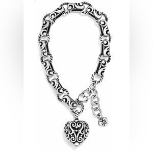 Brighton Silver and Black Scrollwork Bracelet
